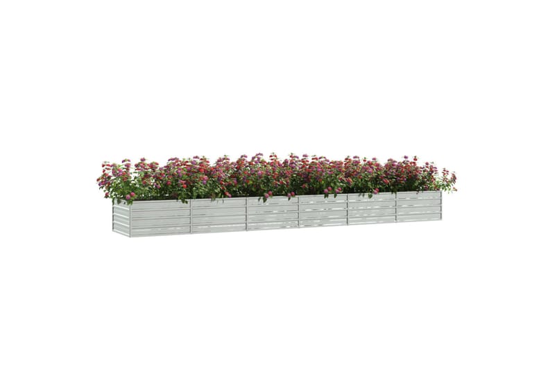 højbed 480x80x45 cm galvaniseret stål sølvfarvet - Sølv - Havemøbler - Øvrigt havetilbehør - Tilbehør udendørs - Havekrukker