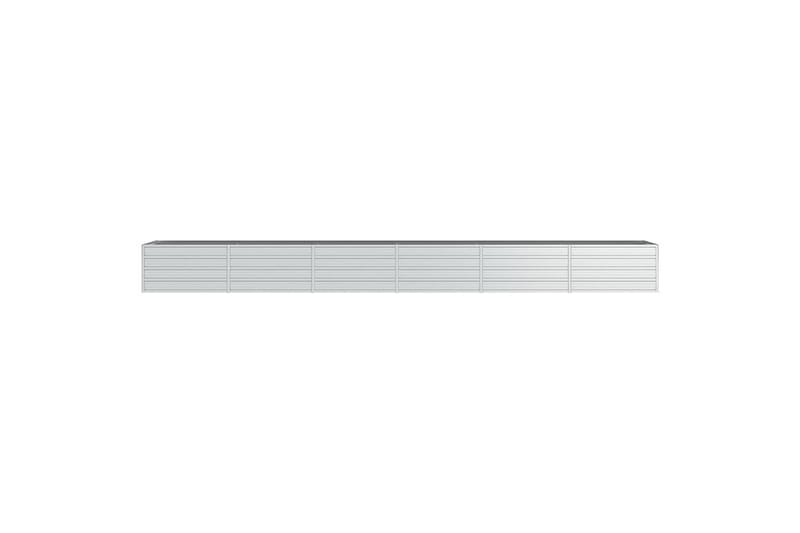 højbed 480x80x45 cm galvaniseret stål sølvfarvet - Sølv - Havemøbler - Øvrigt havetilbehør - Tilbehør udendørs - Havekrukker