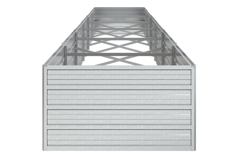 højbed 480x80x45 cm galvaniseret stål sølvfarvet - Sølv - Havemøbler - Øvrigt havetilbehør - Tilbehør udendørs - Havekrukker