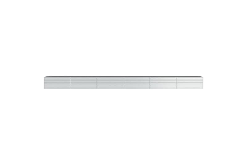 højbed 600x80x45 cm galvaniseret stål sølvfarvet - Sølv - Havemøbler - Øvrigt havetilbehør - Tilbehør udendørs - Havekrukker