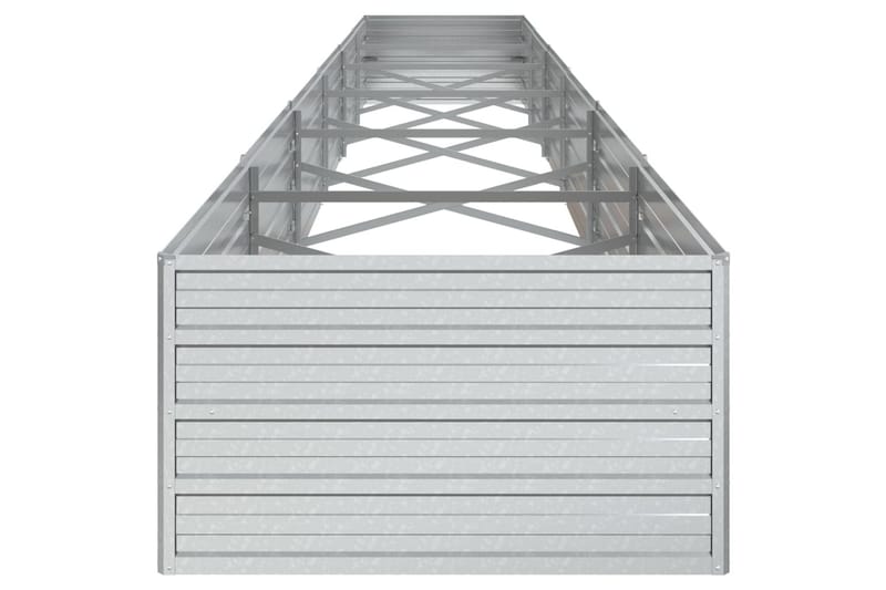 højbed 600x80x45 cm galvaniseret stål sølvfarvet - Sølv - Havemøbler - Øvrigt havetilbehør - Tilbehør udendørs - Havekrukker
