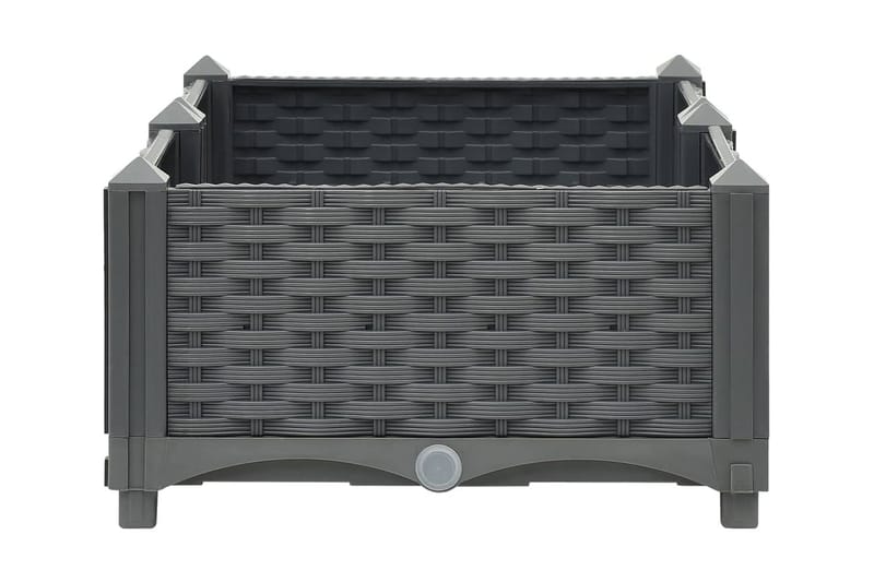 højbed 80x40x23 cm polypropylen - Grå - Havemøbler - Øvrigt havetilbehør - Tilbehør udendørs - Havekrukker