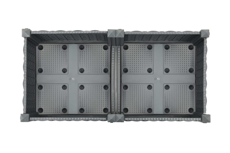 højbed 80x40x23 cm polypropylen - Grå - Havemøbler - Øvrigt havetilbehør - Tilbehør udendørs - Havekrukker