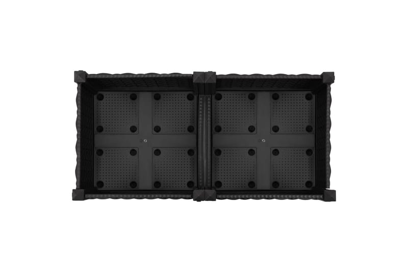 højbed 80x40x23 cm polypropylen - Sort - Havemøbler - Øvrigt havetilbehør - Tilbehør udendørs - Havekrukker
