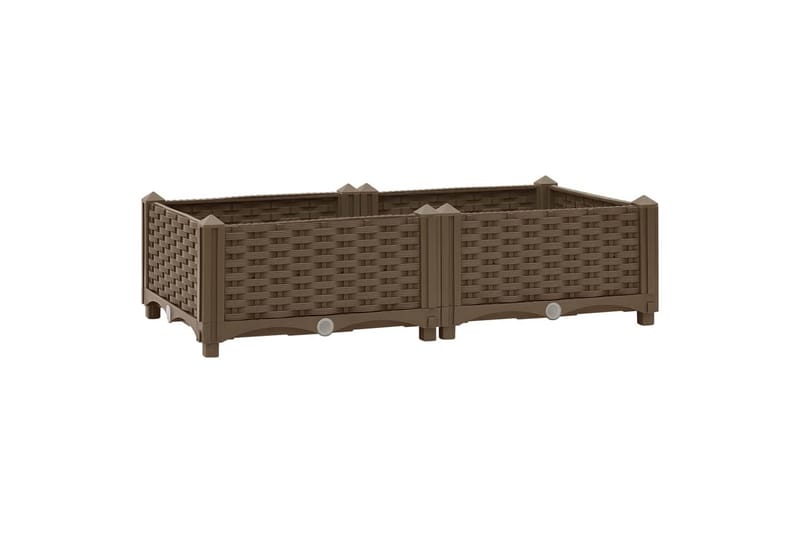 højbed 80x40x23 cm polypropylen - Brun - Havemøbler - Øvrigt havetilbehør - Tilbehør udendørs - Havekrukker