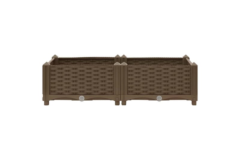 højbed 80x40x23 cm polypropylen - Brun - Havemøbler - Øvrigt havetilbehør - Tilbehør udendørs - Havekrukker