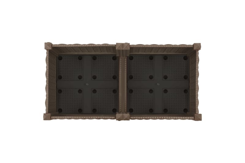 højbed 80x40x23 cm polypropylen - Brun - Havemøbler - Øvrigt havetilbehør - Tilbehør udendørs - Havekrukker