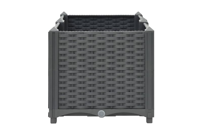 højbed 80x40x38 cm polypropylen - Grå - Havemøbler - Øvrigt havetilbehør - Tilbehør udendørs - Havekrukker