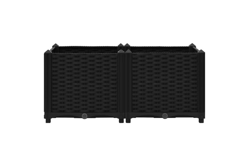 højbed 80x40x38 cm polypropylen - Sort - Havemøbler - Øvrigt havetilbehør - Tilbehør udendørs - Havekrukker