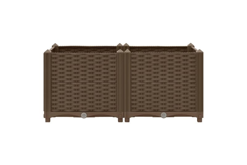 højbed 80x40x38 cm polypropylen - Brun - Havemøbler - Øvrigt havetilbehør - Tilbehør udendørs - Havekrukker