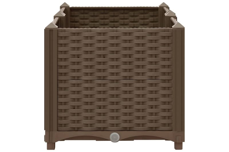 højbed 80x40x38 cm polypropylen - Brun - Havemøbler - Øvrigt havetilbehør - Tilbehør udendørs - Havekrukker