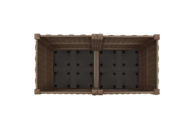 højbed 80x40x38 cm polypropylen - Brun - Havemøbler - Øvrigt havetilbehør - Tilbehør udendørs - Havekrukker