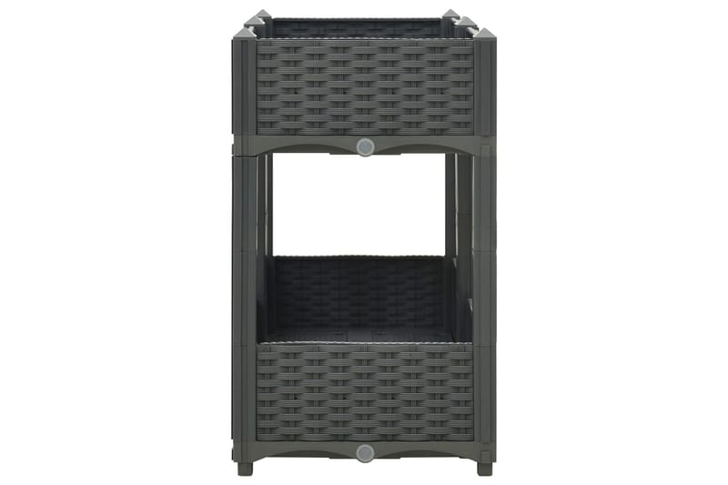 højbed 80x40x71 cm polypropylen - Grå - Havemøbler - Øvrigt havetilbehør - Tilbehør udendørs - Havekrukker