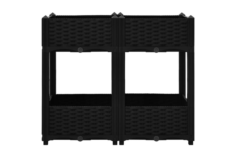 højbed 80x40x71 cm polypropylen - Sort - Havemøbler - Øvrigt havetilbehør - Tilbehør udendørs - Havekrukker