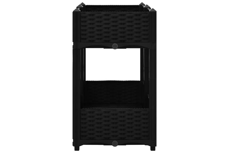 højbed 80x40x71 cm polypropylen - Sort - Havemøbler - Øvrigt havetilbehør - Tilbehør udendørs - Havekrukker