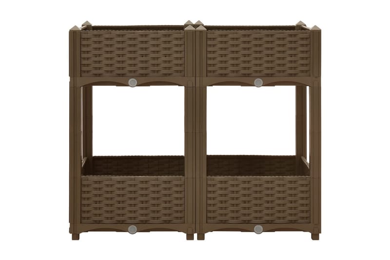 højbed 80x40x71 cm polypropylen - Brun - Havemøbler - Øvrigt havetilbehør - Tilbehør udendørs - Havekrukker