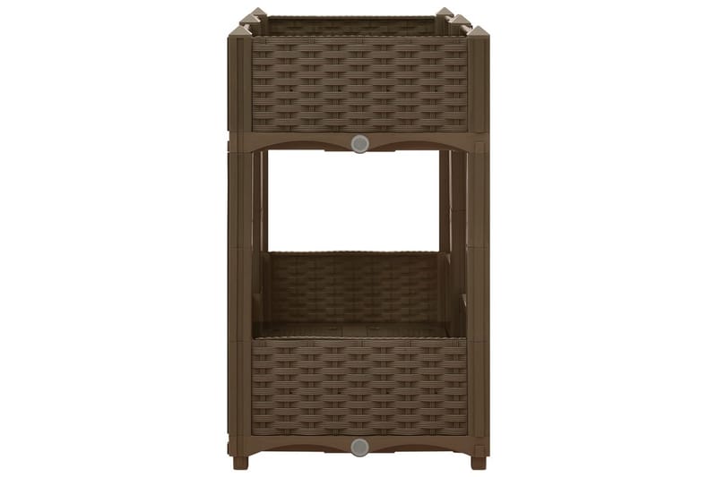 højbed 80x40x71 cm polypropylen - Brun - Havemøbler - Øvrigt havetilbehør - Tilbehør udendørs - Havekrukker