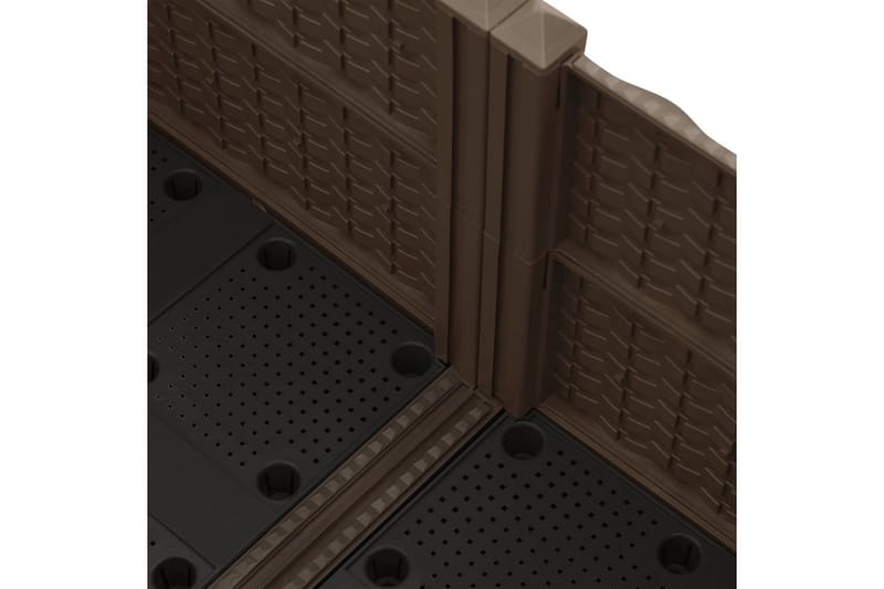 højbed 80x80x38 cm polypropylen - Brun - Havemøbler - Øvrigt havetilbehør - Tilbehør udendørs - Havekrukker