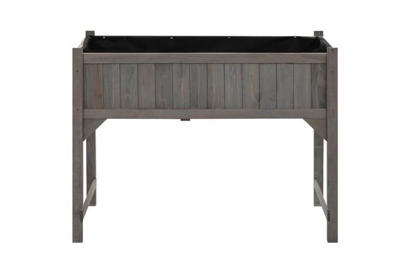 højbed med drivhus 110x54x120 cm massivt grantræ - Grå - Havemøbler - Øvrigt havetilbehør - Tilbehør udendørs - Havekrukker