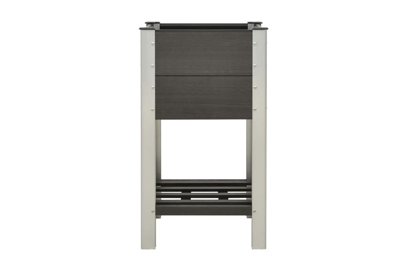 højbed med hylde 50x50x90 cm WPC grå - Grå - Havemøbler - Øvrigt havetilbehør - Tilbehør udendørs - Havekrukker