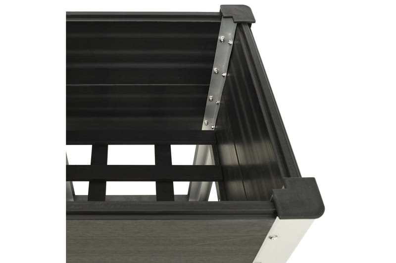 højbed med hylde 50x50x90 cm WPC grå - Grå - Havemøbler - Øvrigt havetilbehør - Tilbehør udendørs - Havekrukker