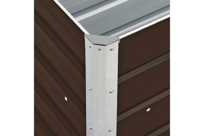 Haveplantekasse 240 X 40 X 77 cm Galvaniseret Stål Brun - Brun - Havemøbler - Øvrigt havetilbehør - Tilbehør udendørs - Havekrukker