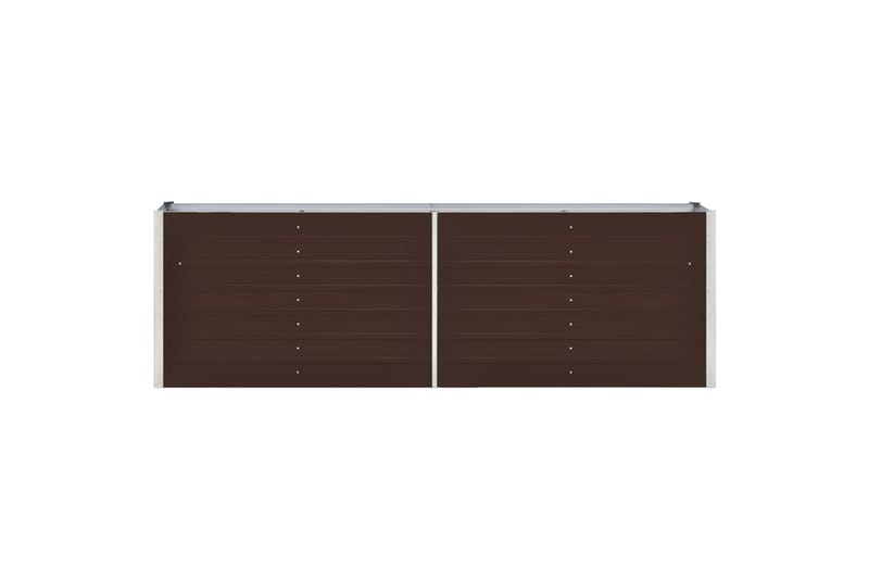 Haveplantekasse 240 X 40 X 77 cm Galvaniseret Stål Brun - Brun - Havemøbler - Øvrigt havetilbehør - Tilbehør udendørs - Havekrukker