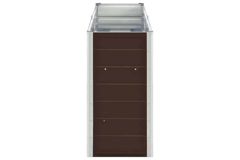 Haveplantekasse 240 X 40 X 77 cm Galvaniseret Stål Brun - Brun - Havemøbler - Øvrigt havetilbehør - Tilbehør udendørs - Havekrukker