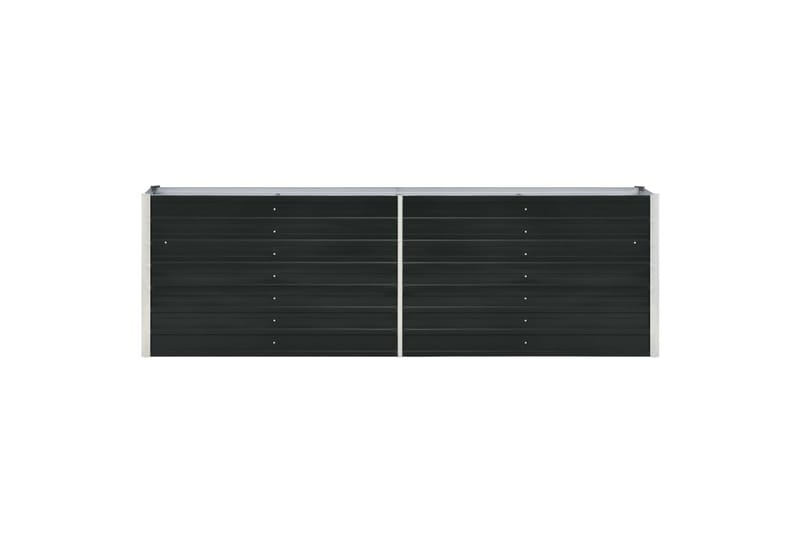 Haveplantekasse 240X40X77 cm Galvaniseret Stål Antracitgrå - Grå - Havemøbler - Øvrigt havetilbehør - Tilbehør udendørs - Havekrukker