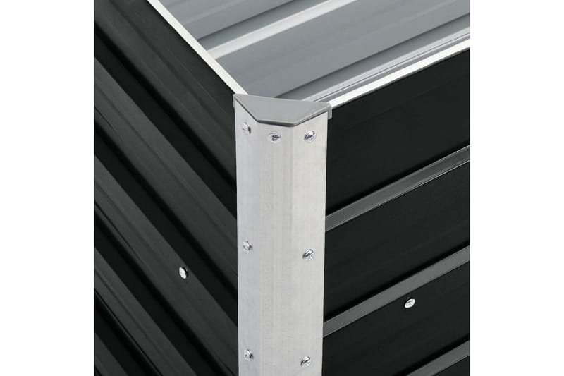 Haveplantekasse 240X40X77 cm Galvaniseret Stål Antracitgrå - Grå - Havemøbler - Øvrigt havetilbehør - Tilbehør udendørs - Havekrukker