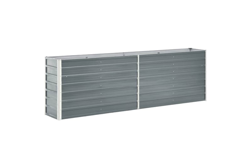 Haveplantekasse 240x40x77 cm Galvaniseret Stål Grå - Havemøbler - Øvrigt havetilbehør - Tilbehør udendørs - Havekrukker