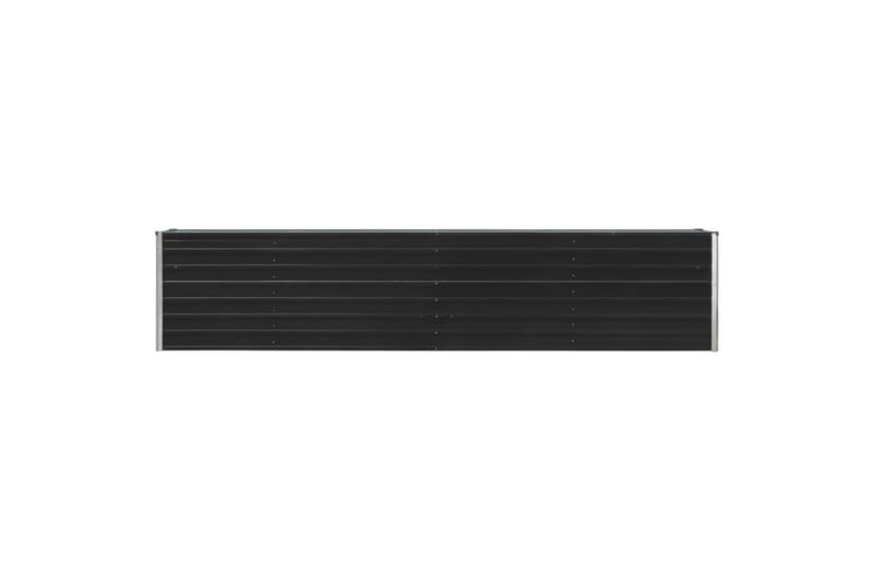 Haveplantekasse 320 X 80 X 45 Cm Galvaniseret Stål Antracitg - Grå - Havemøbler - Øvrigt havetilbehør - Tilbehør udendørs - Havekrukker