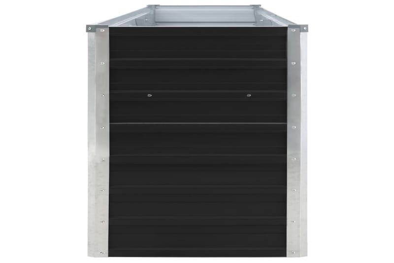Haveplantekasse 320 X 80 X 45 Cm Galvaniseret Stål Antracitg - Grå - Havemøbler - Øvrigt havetilbehør - Tilbehør udendørs - Havekrukker