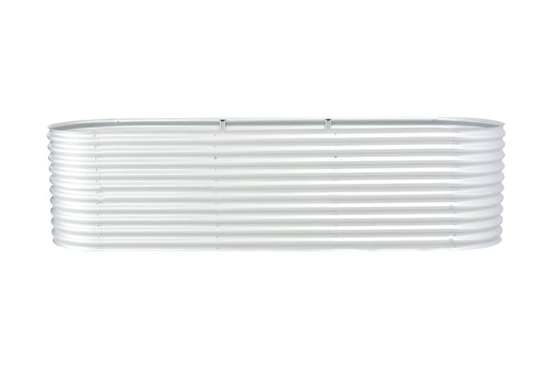 Haveplantekasse 320 X 80 X 81 Cm Stål - Sølv - Havemøbler - Øvrigt havetilbehør - Tilbehør udendørs - Havekrukker