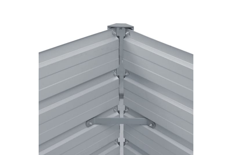 Haveplantekasse Galvaniseret Stål 129 X 129 X 77 Cm Grå - Grå - Havemøbler - Øvrigt havetilbehør - Tilbehør udendørs - Havekrukker