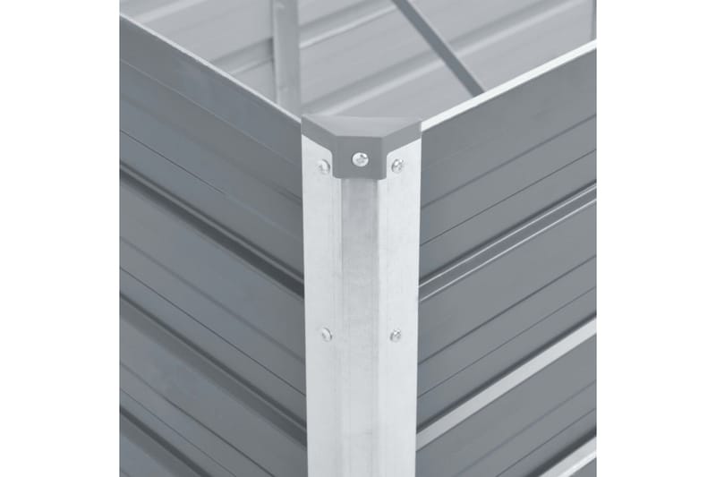 Haveplantekasse Galvaniseret Stål 160 X 40 X 45 Cm Grå - Grå - Havemøbler - Øvrigt havetilbehør - Tilbehør udendørs - Havekrukker