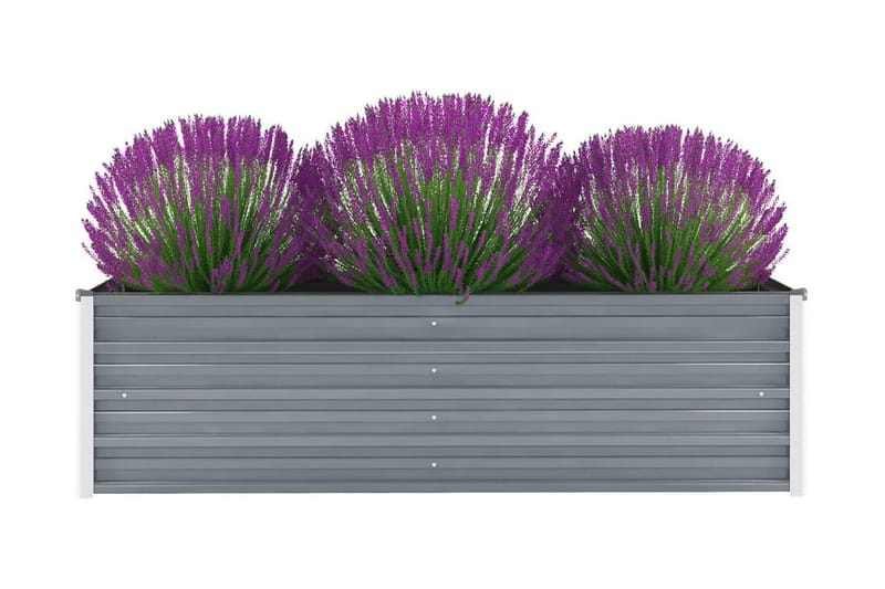 Haveplantekasse Galvaniseret Stål 160 X 40 X 45 Cm Grå - Grå - Blomsterkasser - Havekrukker