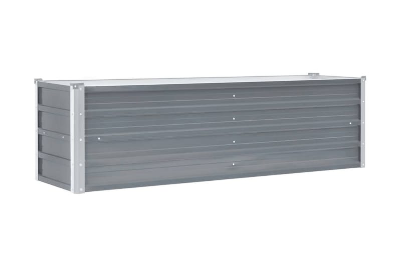 Haveplantekasse Galvaniseret Stål 160 X 40 X 45 Cm Grå - Grå - Havemøbler - Øvrigt havetilbehør - Tilbehør udendørs - Havekrukker
