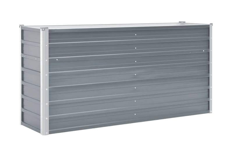 Haveplantekasse Galvaniseret Stål 160 X 40 X 77 Cm - Grå - Havemøbler - Øvrigt havetilbehør - Tilbehør udendørs - Havekrukker