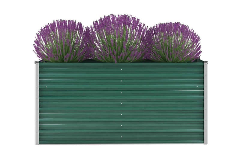 Haveplantekasse Galvaniseret Stål 160 X 40 X 77 Cm Grøn - Grøn - Blomsterkasser - Havekrukker