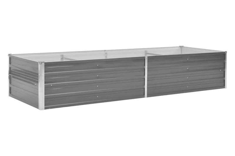 Haveplantekasse Galvaniseret Stål 240 X 80 X 45 Cm Grå - Grå - Havemøbler - Øvrigt havetilbehør - Tilbehør udendørs - Havekrukker