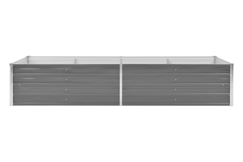 Haveplantekasse Galvaniseret Stål 240 X 80 X 45 Cm Grå - Grå - Havemøbler - Øvrigt havetilbehør - Tilbehør udendørs - Havekrukker