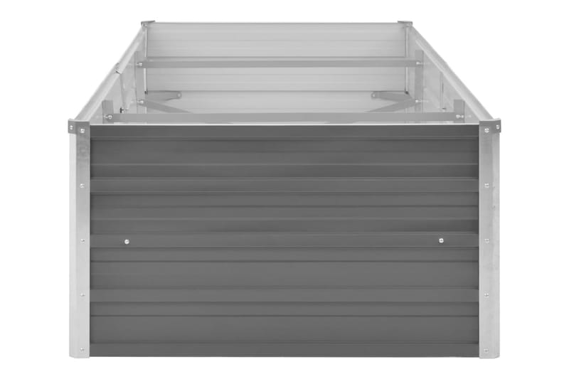 Haveplantekasse Galvaniseret Stål 240 X 80 X 45 Cm Grå - Grå - Havemøbler - Øvrigt havetilbehør - Tilbehør udendørs - Havekrukker