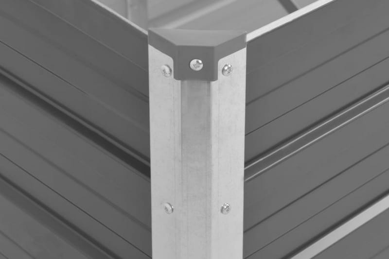 Haveplantekasse Galvaniseret Stål 240 X 80 X 45 Cm Grå - Grå - Havemøbler - Øvrigt havetilbehør - Tilbehør udendørs - Havekrukker