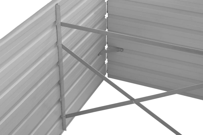 Haveplantekasse Galvaniseret Stål 240 X 80 X 45 Cm Grå - Grå - Havemøbler - Øvrigt havetilbehør - Tilbehør udendørs - Havekrukker
