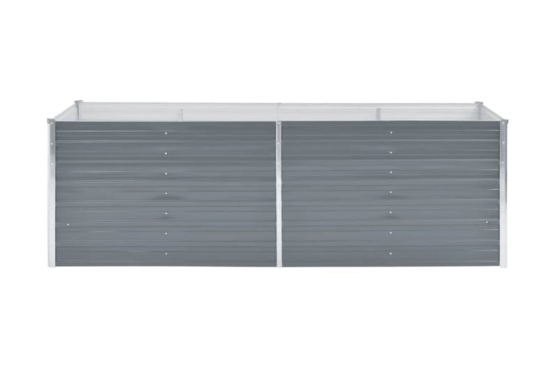 Haveplantekasse Galvaniseret Stål 240 X 80 X 77 Cm Grå - Grå - Havemøbler - Øvrigt havetilbehør - Tilbehør udendørs - Havekrukker