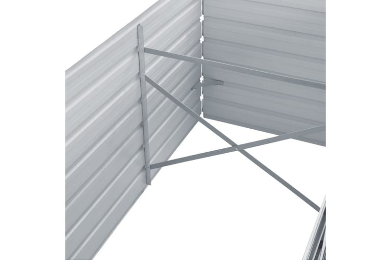 Haveplantekasse Galvaniseret Stål 240 X 80 X 77 Cm Grå - Grå - Havemøbler - Øvrigt havetilbehør - Tilbehør udendørs - Havekrukker