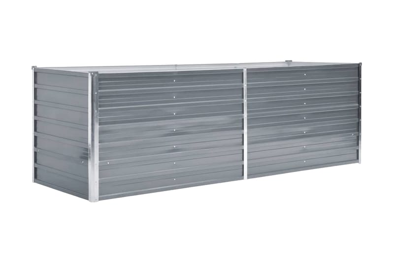 Haveplantekasse Galvaniseret Stål 240 X 80 X 77 Cm Grå - Grå - Havemøbler - Øvrigt havetilbehør - Tilbehør udendørs - Havekrukker
