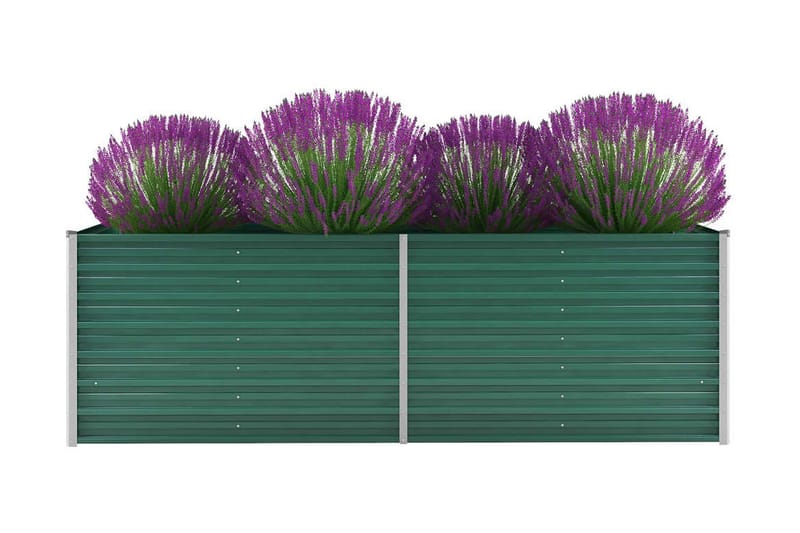 Haveplantekasse Galvaniseret Stål 240 X 80 X 77 Cm Grøn - Grøn - Blomsterkasser - Havekrukker