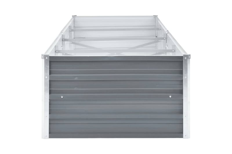 Haveplantekasse Galvaniseret Stål 320 X 80 X 45 Cm Grå - Grå - Havemøbler - Øvrigt havetilbehør - Tilbehør udendørs - Havekrukker